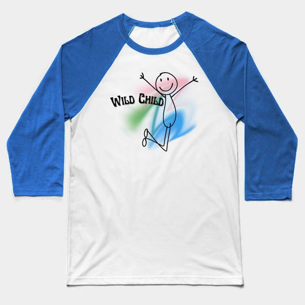 Wild Child Baseball T-Shirt by Laurie Ewing 